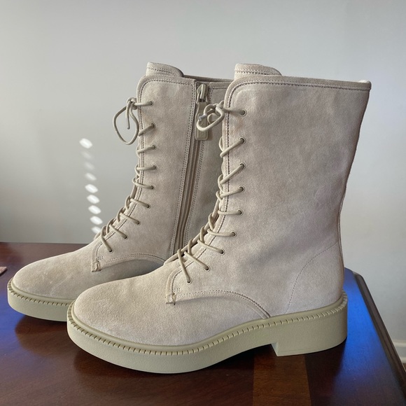 Vince Kady Lace-Up Leather Bootie Women Size 7.5 - Picture 7 of 10